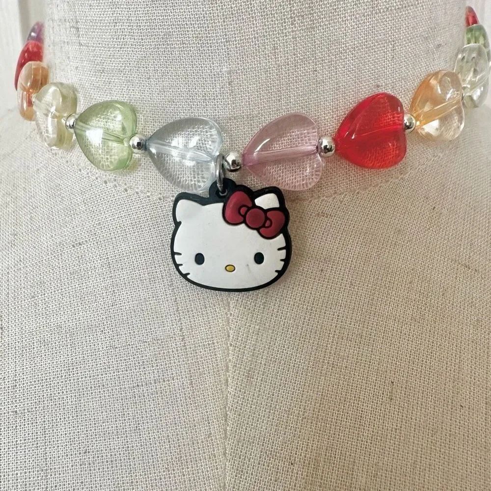 Sanrio Hello Kitty colorful heart choker necklace